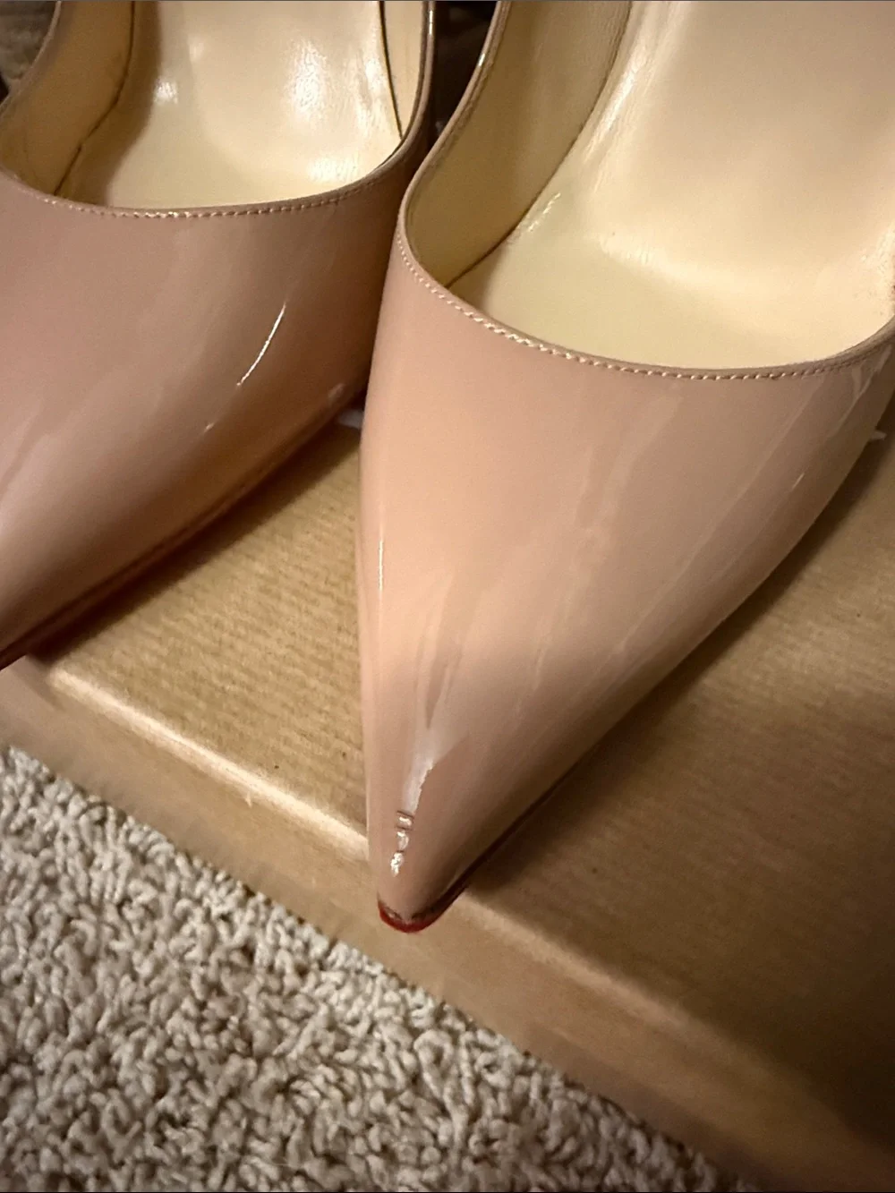 Christian Louboutin Nude Patent Leather So Kate 120mm Pumps
